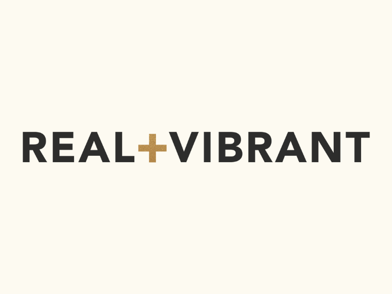 Real and Vibrant logo.